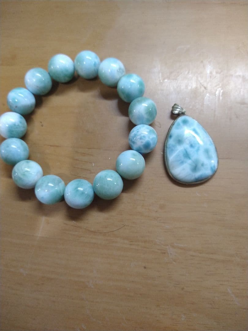 超特価!ラリマー ブレスレットとペンダント