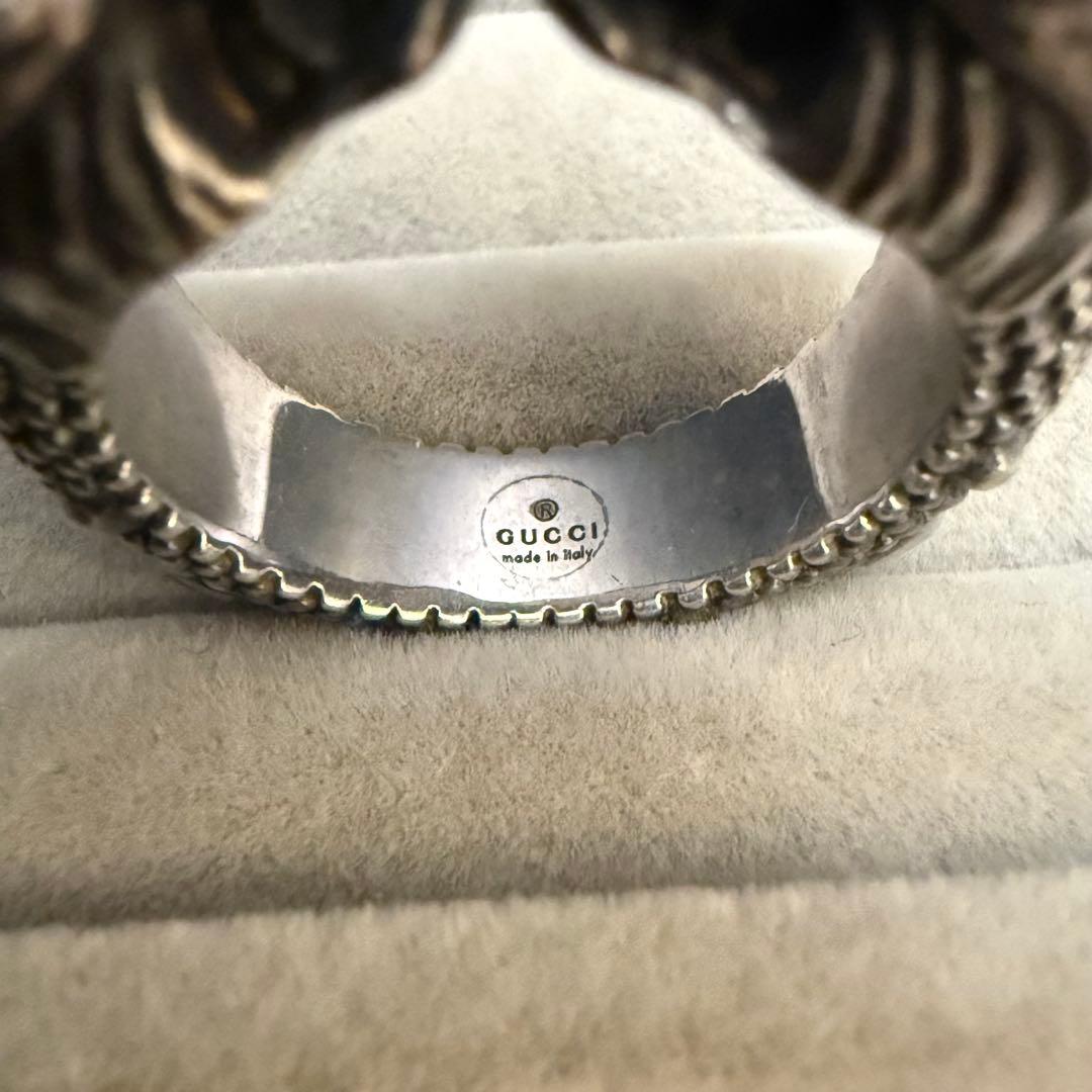 d*e様 【送料無料】GUCCI シルバー925 タイガーヘッド リング 21号