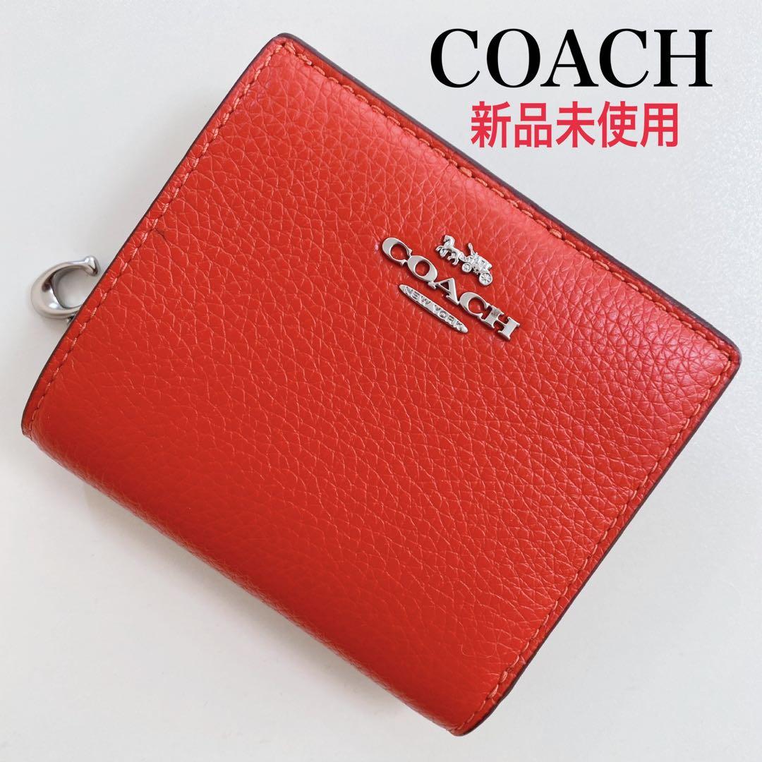 【新品未使用】COACHコーチ★二つ折り財布★Cチャーム★マイアミレッド★レザー 61fV5yiqmuL.jpg