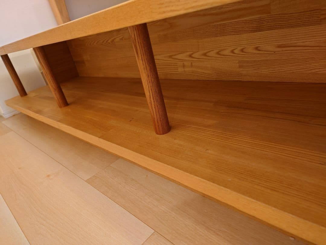ナチュラルウッド ローテレビボード　ベンチチェア
