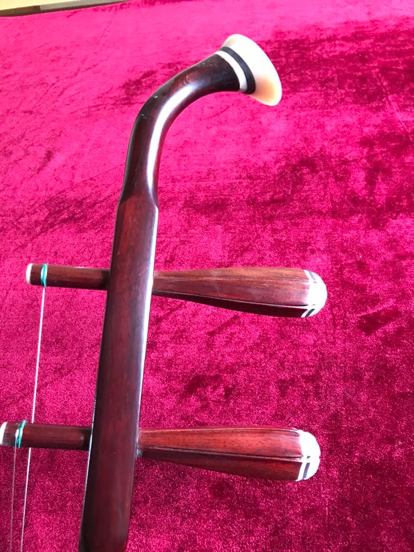 二胡★紫檀★本格錦蛇皮★古月琴坊・万其興製作★十年保証★二胡必需品セット