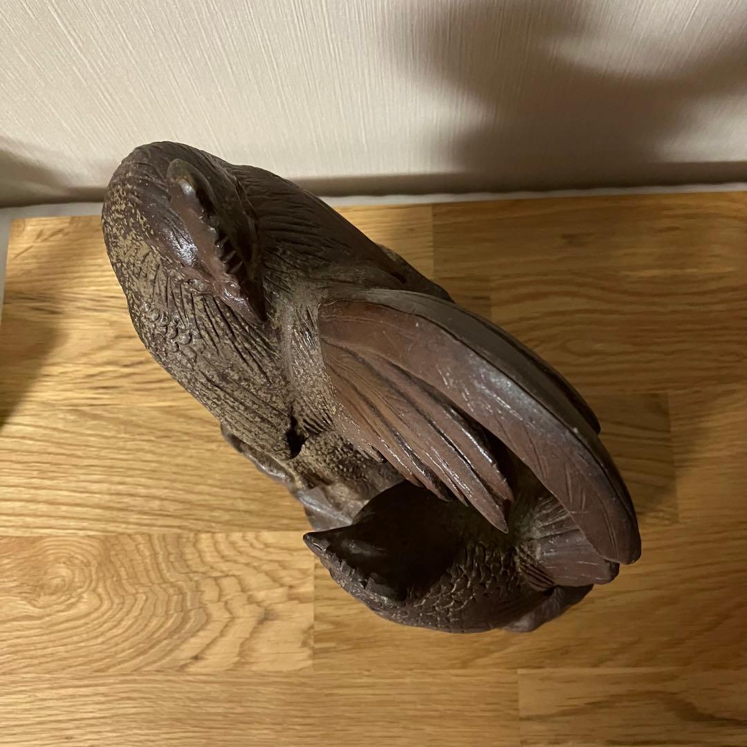 備前焼 鶏 酉 縁起物 置物