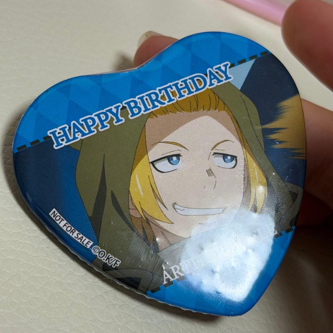 アーサー 炎炎ノ消防隊 プリロール ハート缶バッジ 缶バッジ アーサーボイル