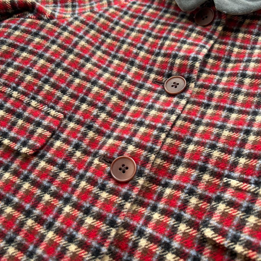 CARAMEL チェック柄ウールコート 2Y