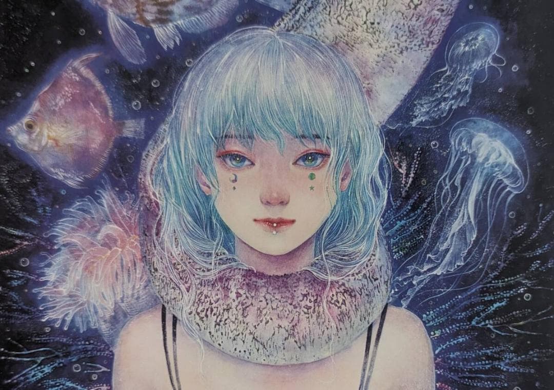 山下千里、「paraiso」、希少画集・額装画、日本製・新品額縁にて額装致します