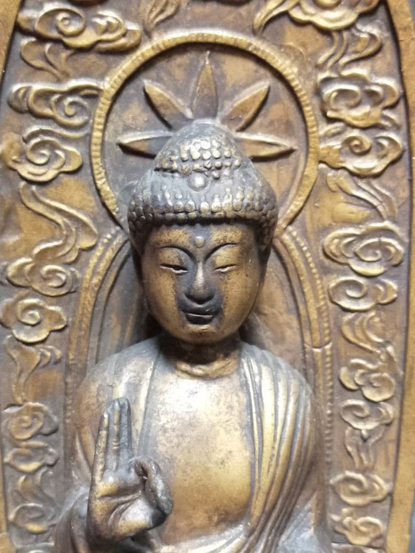 ♥古銅製　仏像　阿弥陀如来　立像　銅製　阿弥陀様　仏壇　観音像　骨董品