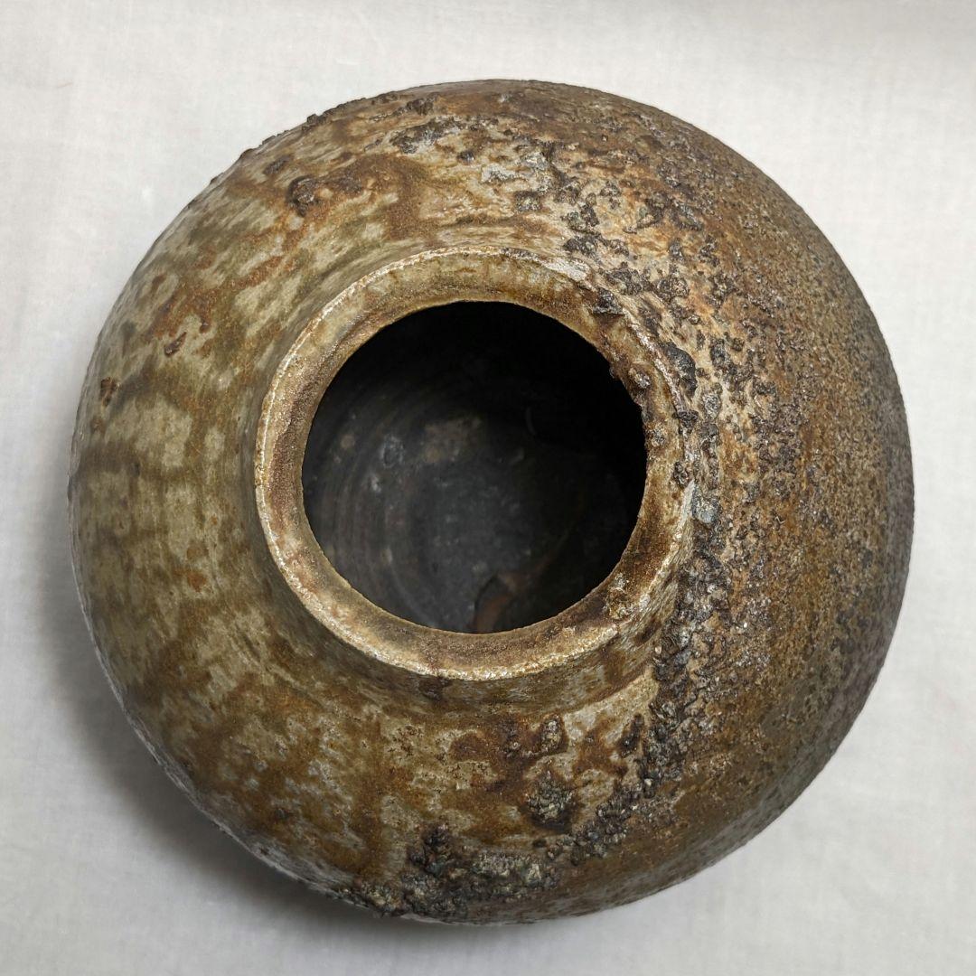 岡山県重要無形文化財 浦上善次 備前焼 壷花入 共箱 花瓶 壺 工芸品