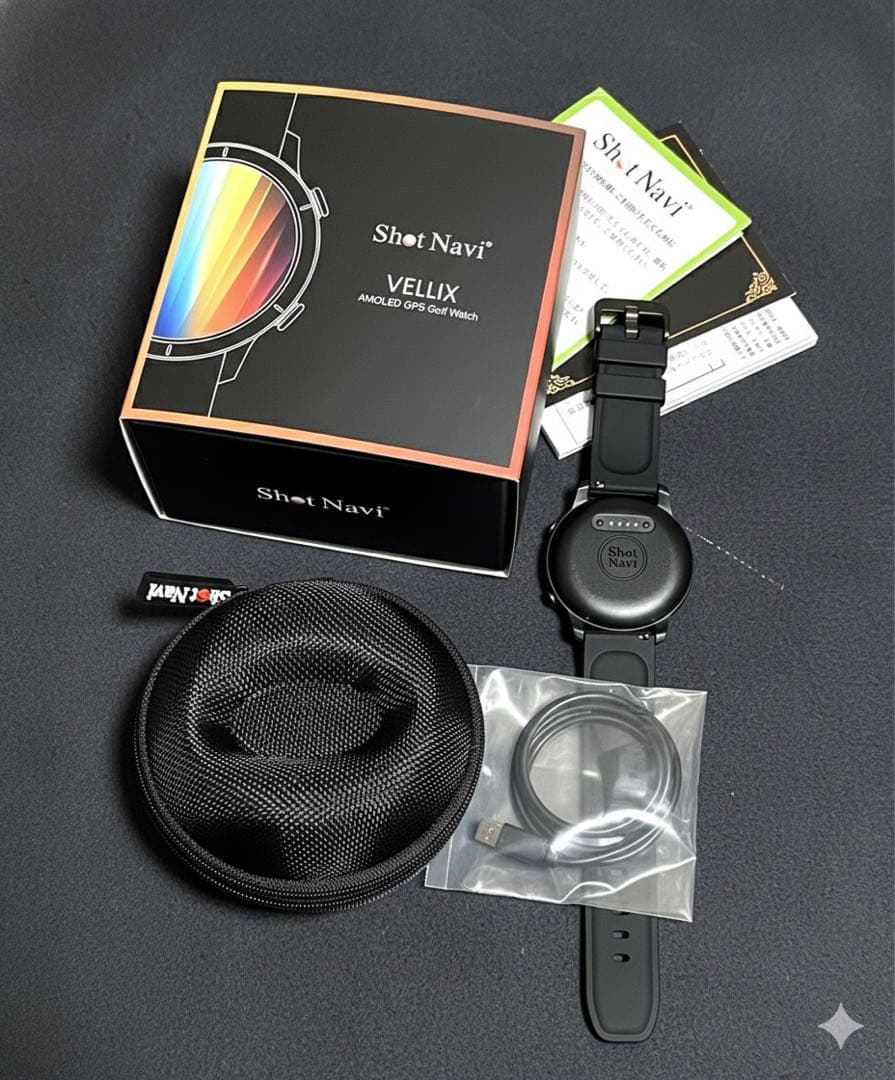 Shot Navi VELLIX V14ブラックGPSゴルフウォッチ 最新 ShotNavi（ショットナビ） Shot Navi VELLIX V14 腕時計型 GPSゴルフ
