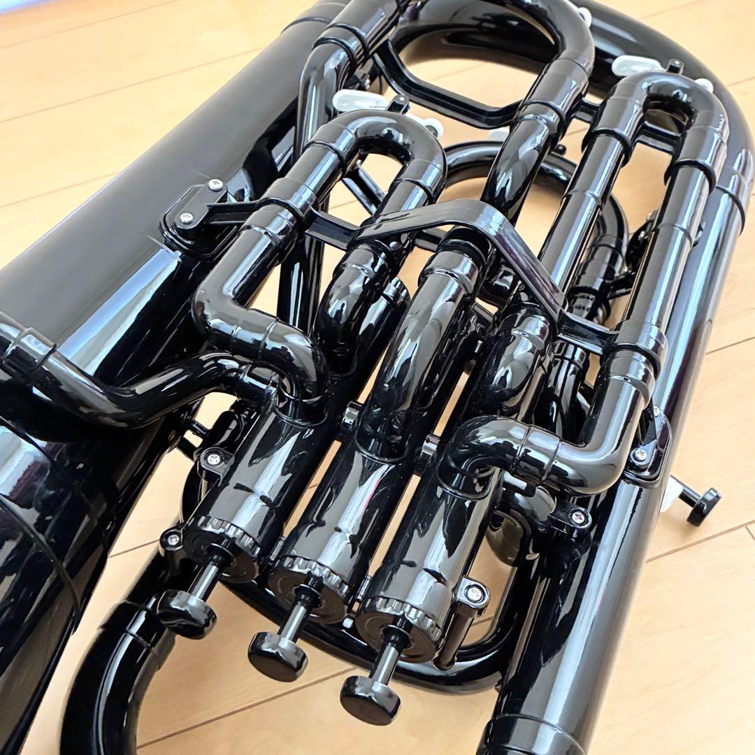 ZO EU-05 プラスチックユーフォニアム マウスピース,ソフトケース付 黒