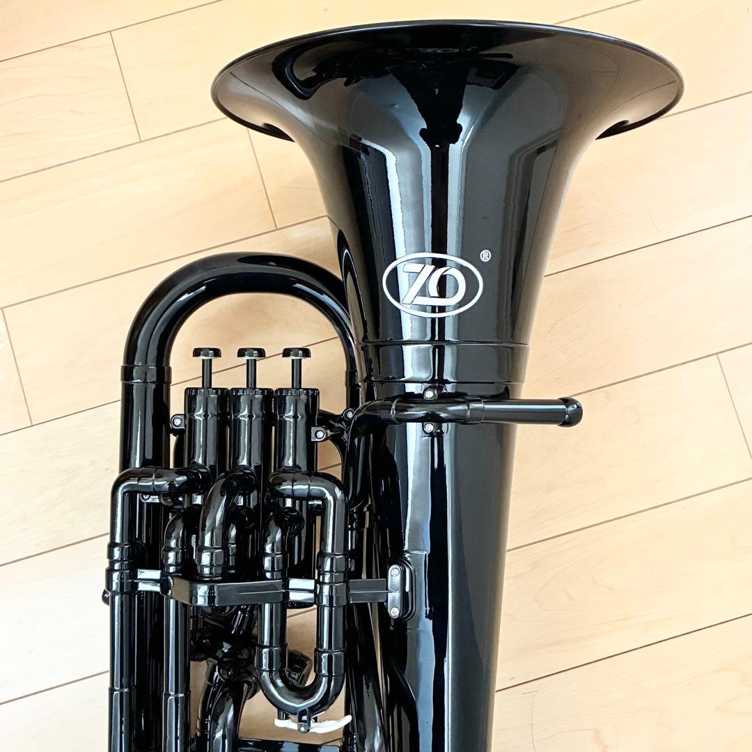 ZO EU-05 プラスチックユーフォニアム マウスピース,ソフトケース付 黒