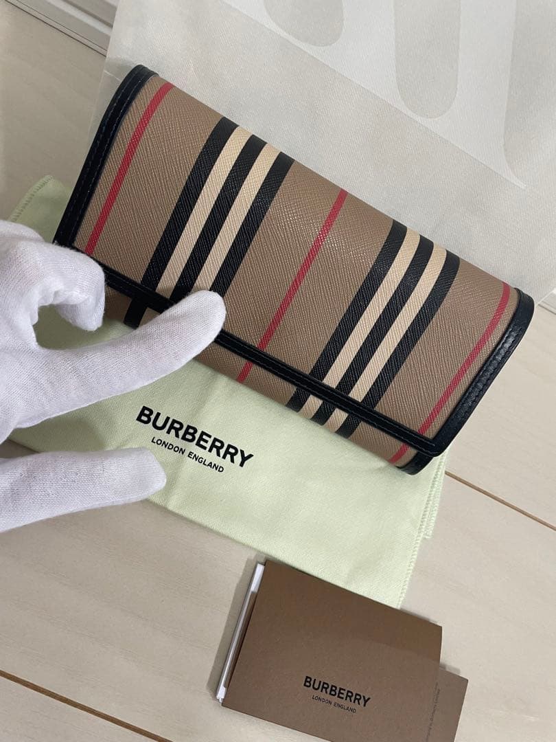 BURBERRY ストライプ 二つ折り財布