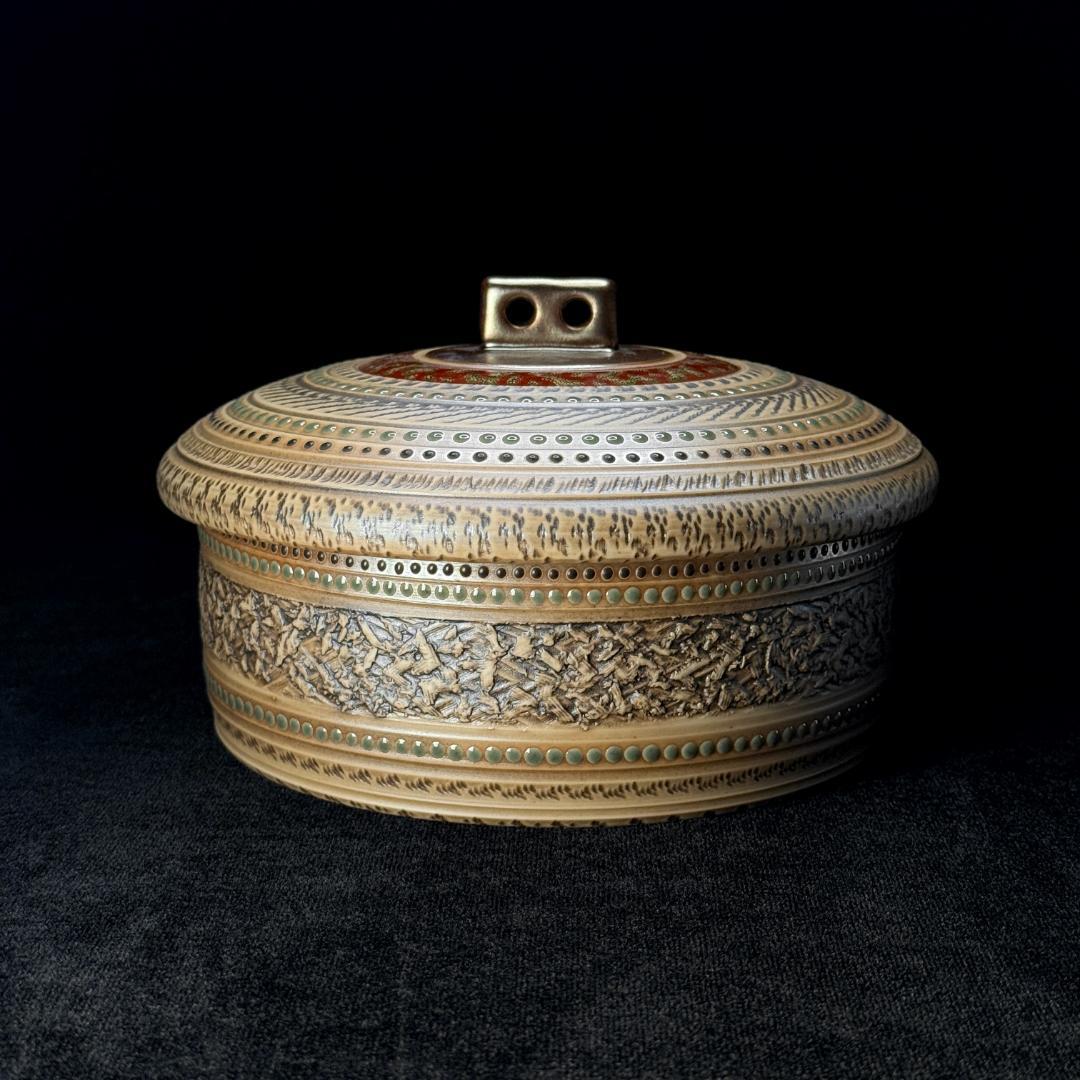 北川宏幸 陶房 弥三郎 焼〆蓋物 茶道具 N11098360 低 価格