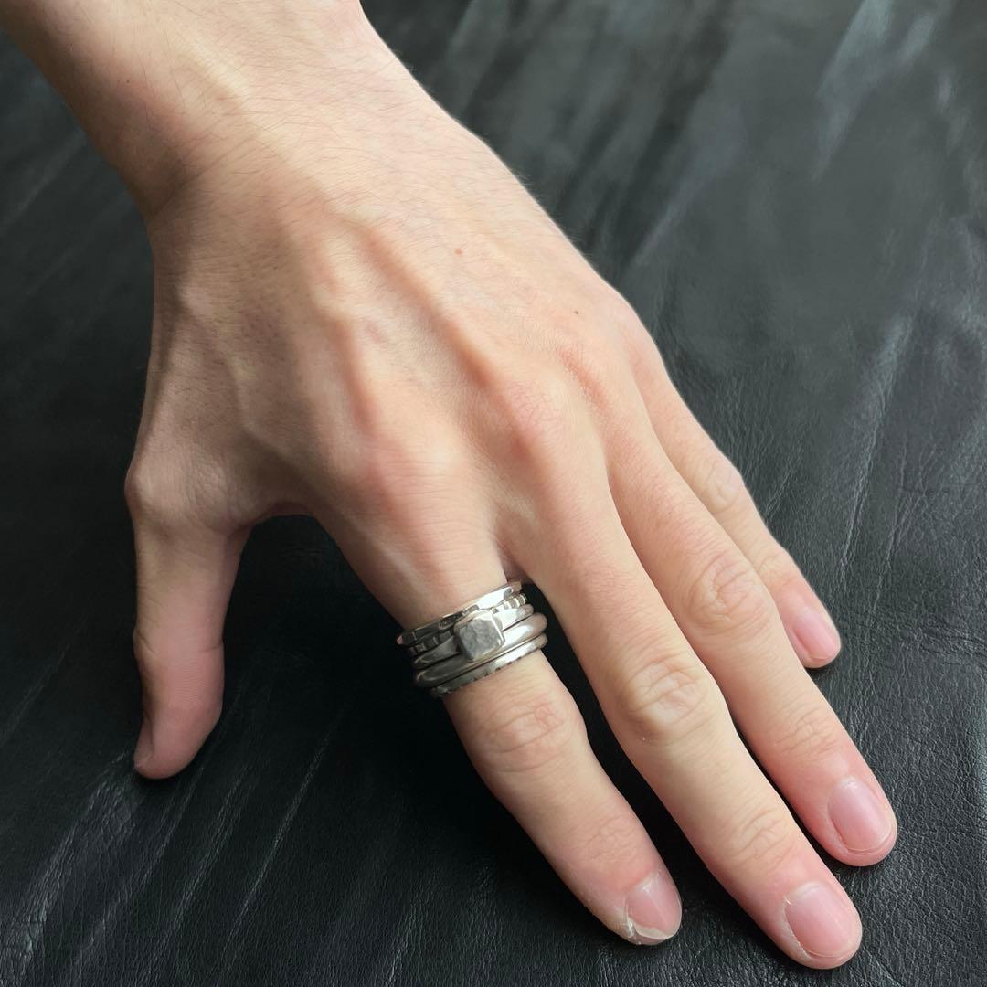 フランス　スターリング　シルバー　リング　セット　ヴィンテージ　ユーロ　ST0