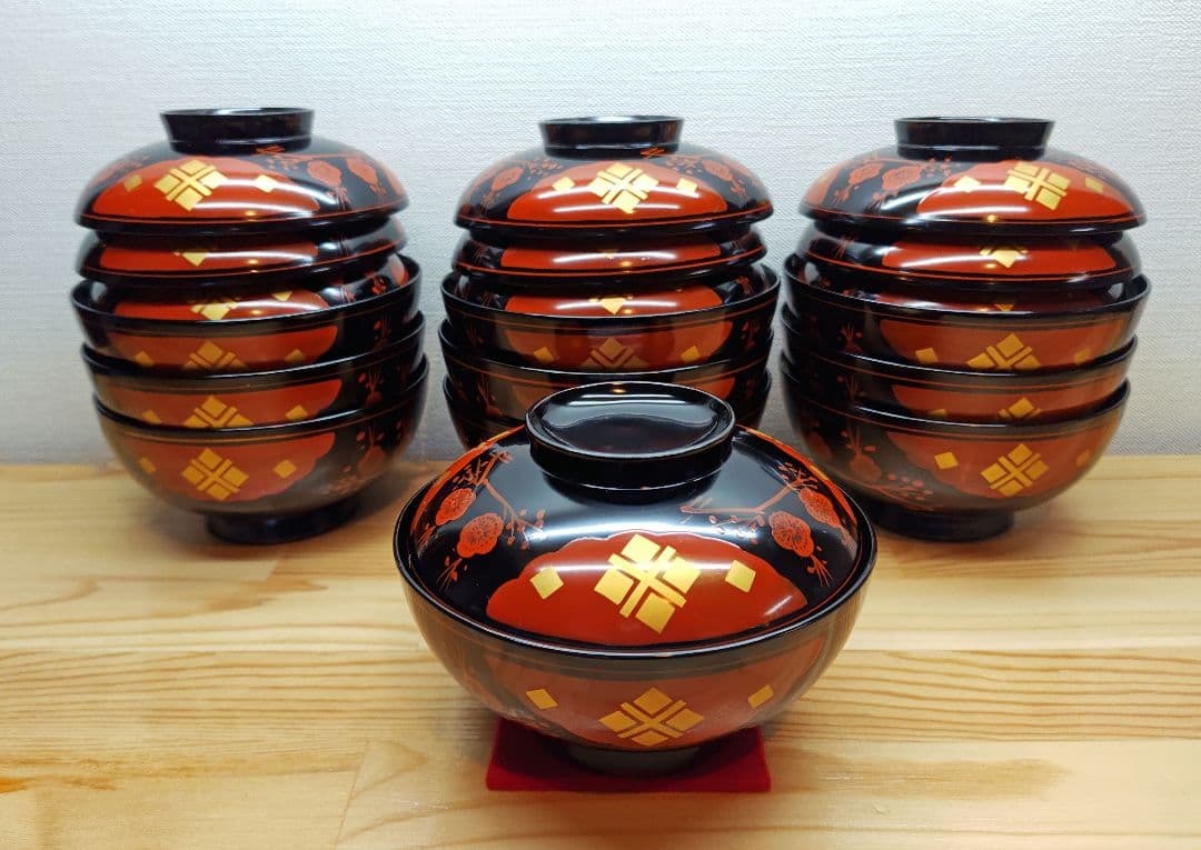 送料込【逢絢亭】茶道具 懐石道具 煮物椀 輪島塗 正法寺蒔絵 10客 輪島