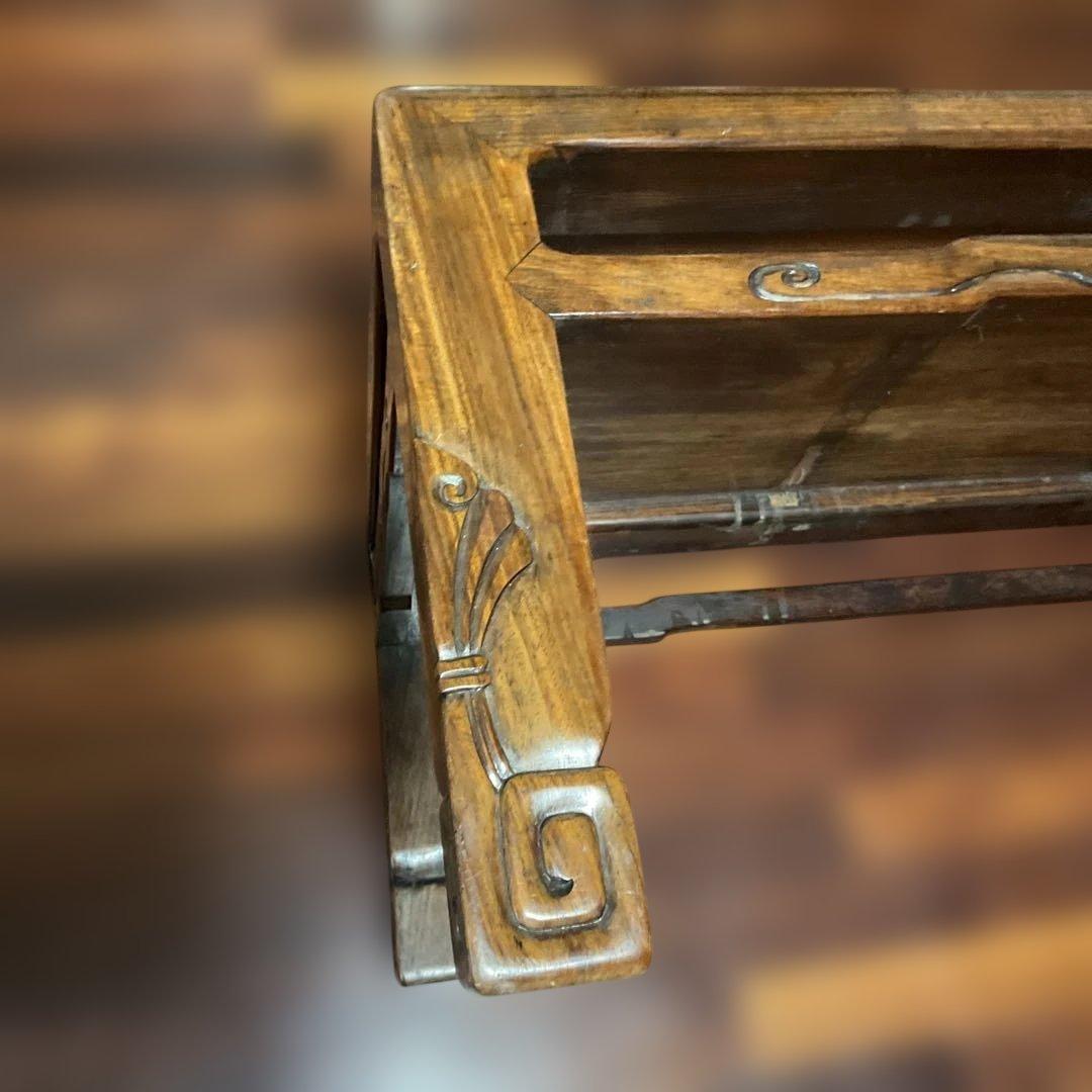 唐木製、シンプル座卓、紫檀、アンティーク - メルカリ