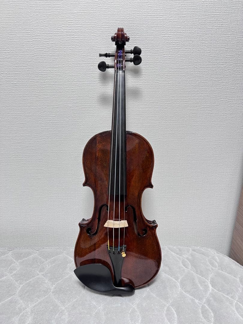 長唄用三味線バチ 紫色の花柄 ケース付き 楽器・機材