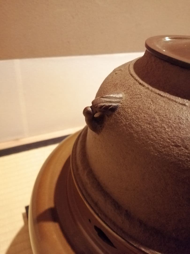 茶事具】釜師政光、風炉師雄芳造 唐銅朝鮮風炉釜 茶釜 釜