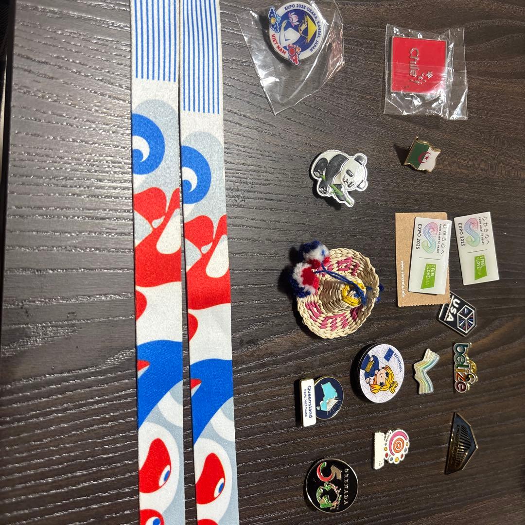 大阪万博ピンバッジ15個まとめ売り ストラップ付き 万博 ピンバッジ まとめ売り エキスポ2025 大阪関西万博 2025EXPO