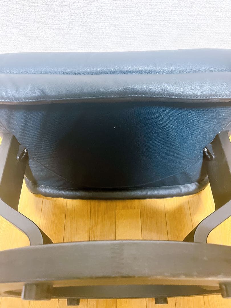 美品 EKORNES オットマン レザー スツール 黒