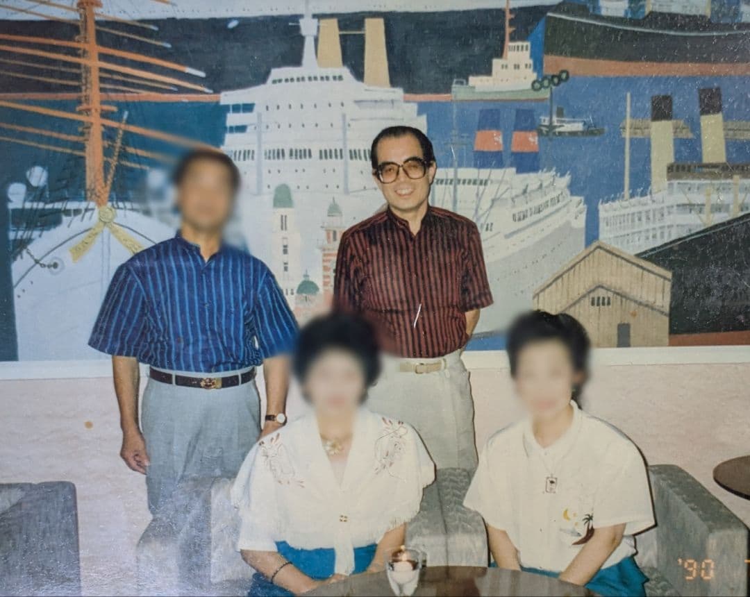 柳原良平先生 直筆イラスト サイン入色紙 客船クイーンエリザベス