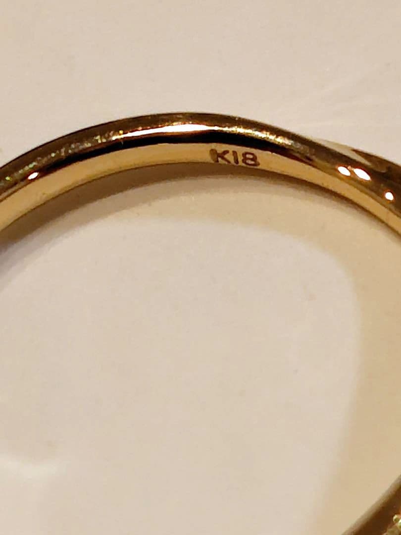 美品　VENDOME青山　ダイヤモンドリングk18　YG