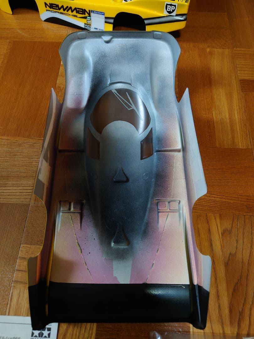 タミヤ 1/12RC ニューマン ポルシェ956 スペアボディ塗装済み【難あり】