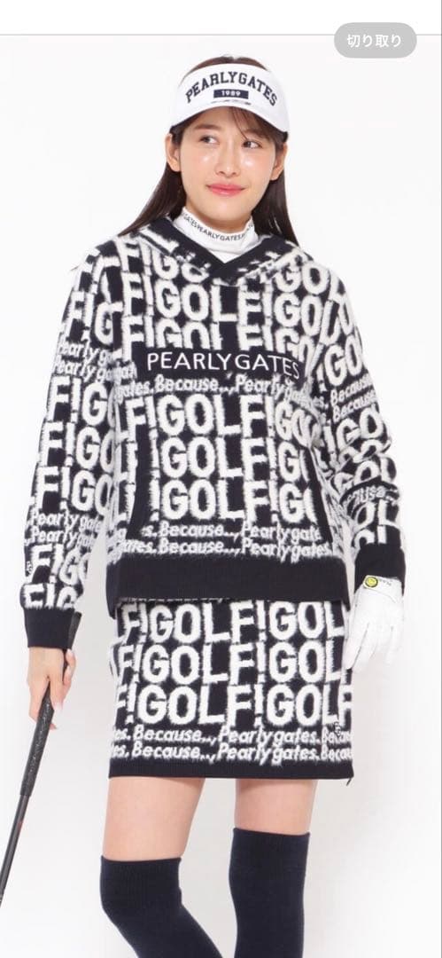 ★PEARLY GATES GOＬF柄ジャガードニットセットアップ　【2】