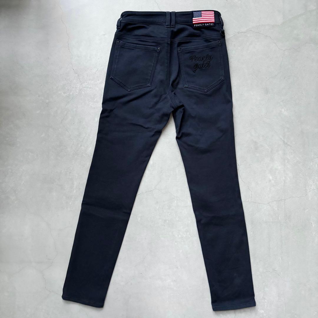 PEARLY GATES ストレッチロングパンツ 裏起毛 星条旗ワッペン 00