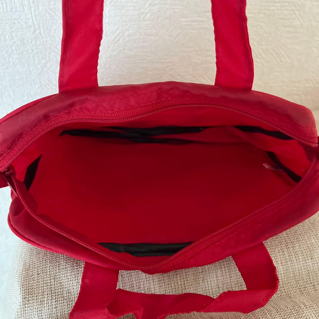 希少‼️ハローキティ 赤いバッグ 中型 レトロ ナイロン スクバ