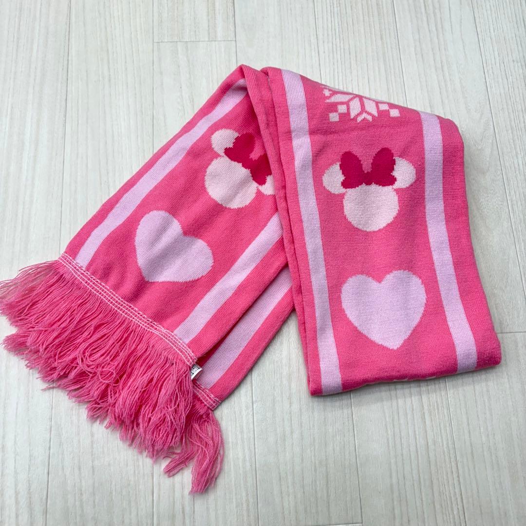 Disney ディズニー ミニー マフラー ピンク - メルカリ