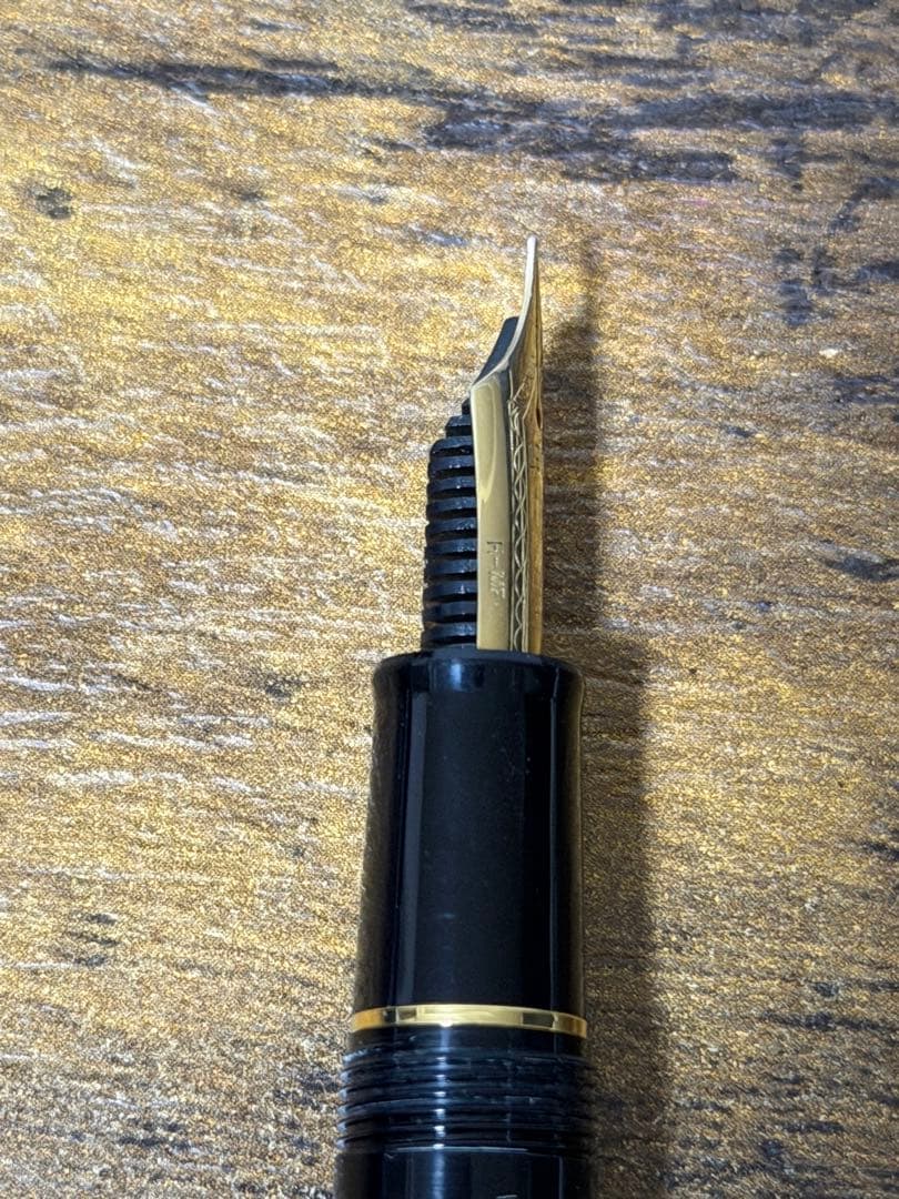 筆記確認&洗浄済　旧ニブ　21金　ゴールド　セーラー　万年筆　中細字