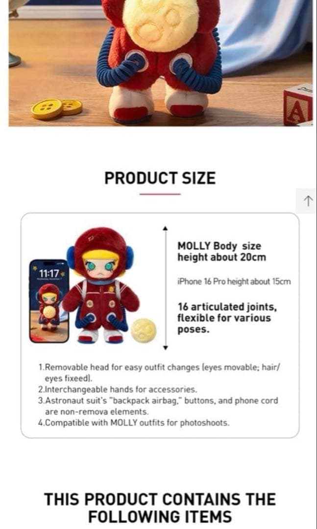 その他 POP MART MOLLY Hello, Moon 1/8 BJD