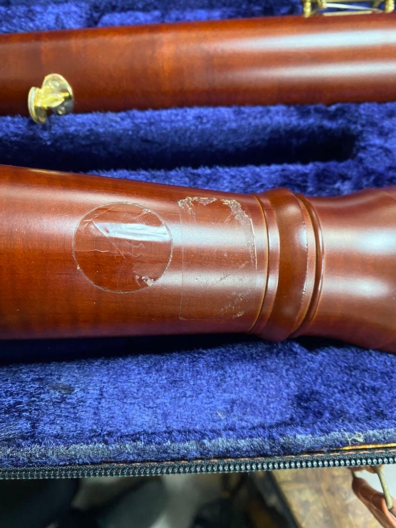 YAMAHA 木製バスリコーダー 専用ソフトケース付き