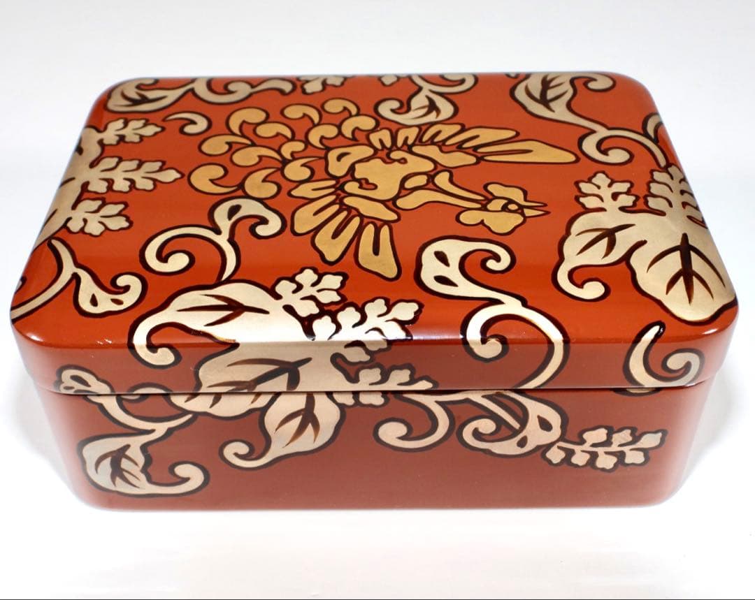 輪島塗 木製漆器 沈金 ちらし弁当、10客　高級美術