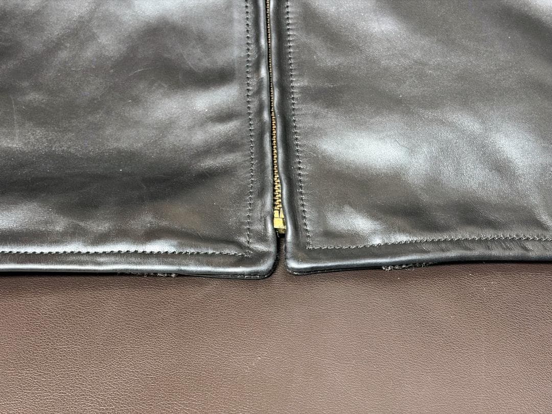 美品／J.Lサイン入】エアロレザー ハーフベルト 38 自立 ホースハイド