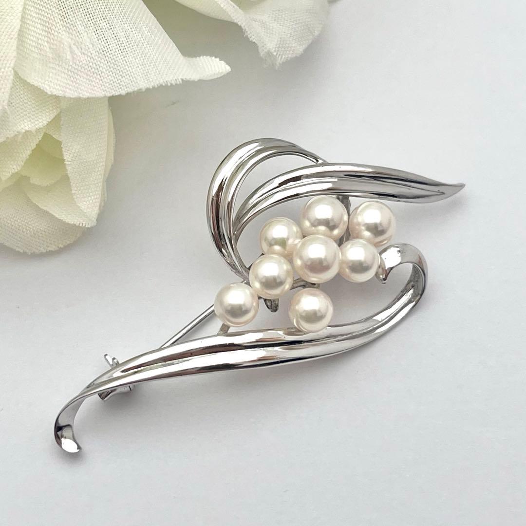 ☆美品☆ミキモト パール シルバー ブローチ 皇室御用達ブランド