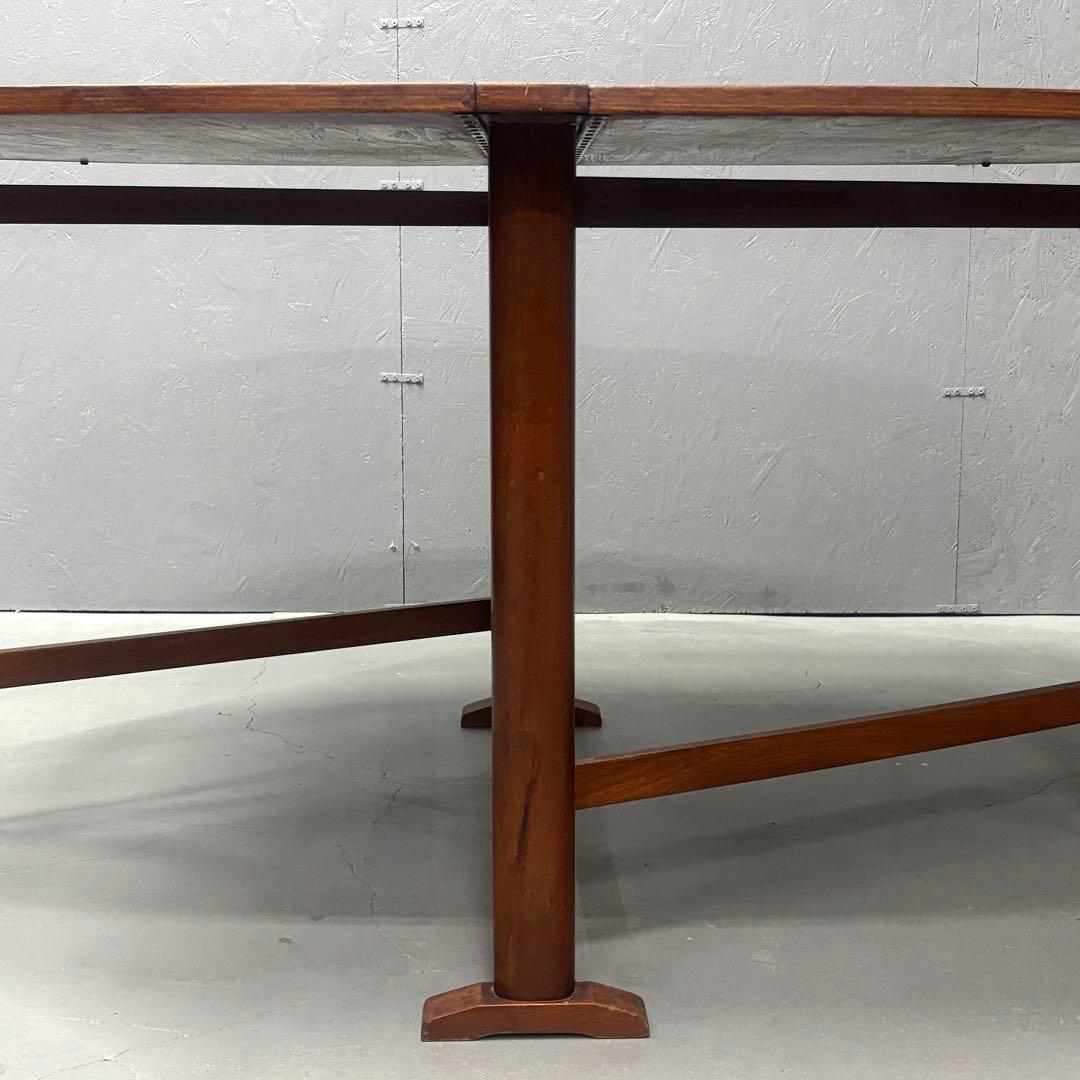 英国 ヴィンテージ チーク ゲートレッグ ドロップリーフ ダイニングテーブル