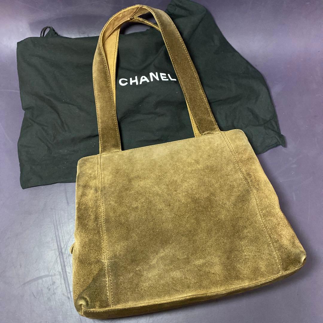 【ヴィンテージ】 CHANEL シャネル　ショルダーバック バックスキン 茶