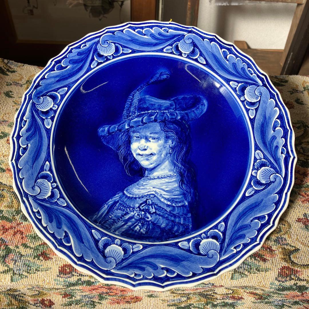 阿蘭陀 オランダ デルフト焼 皿 ケーキ皿 ブルー 5枚セット | 野上古美術店