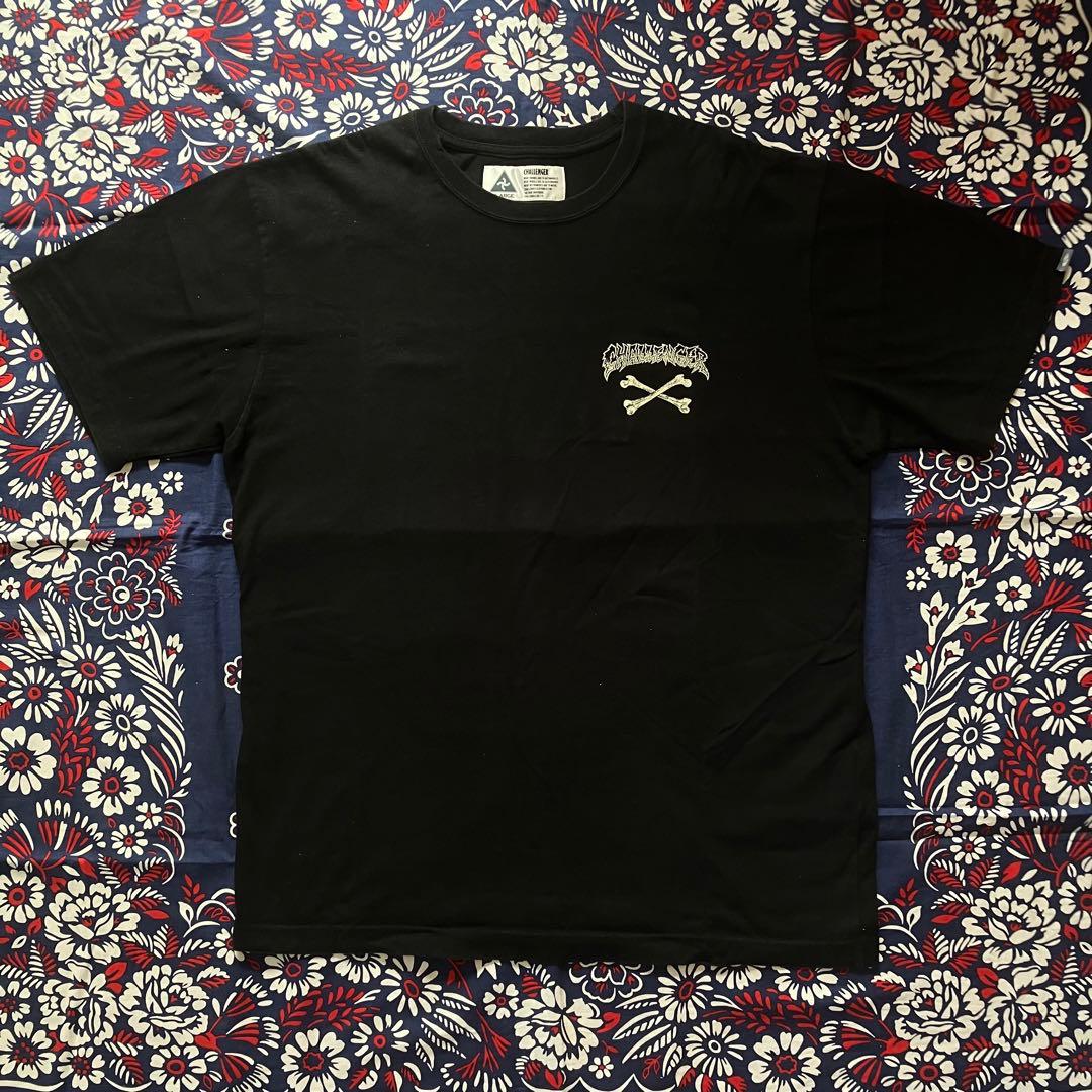 希少XLサイズ】チャレンジャー クロスボーン アーチロゴ プリント Tシャツ