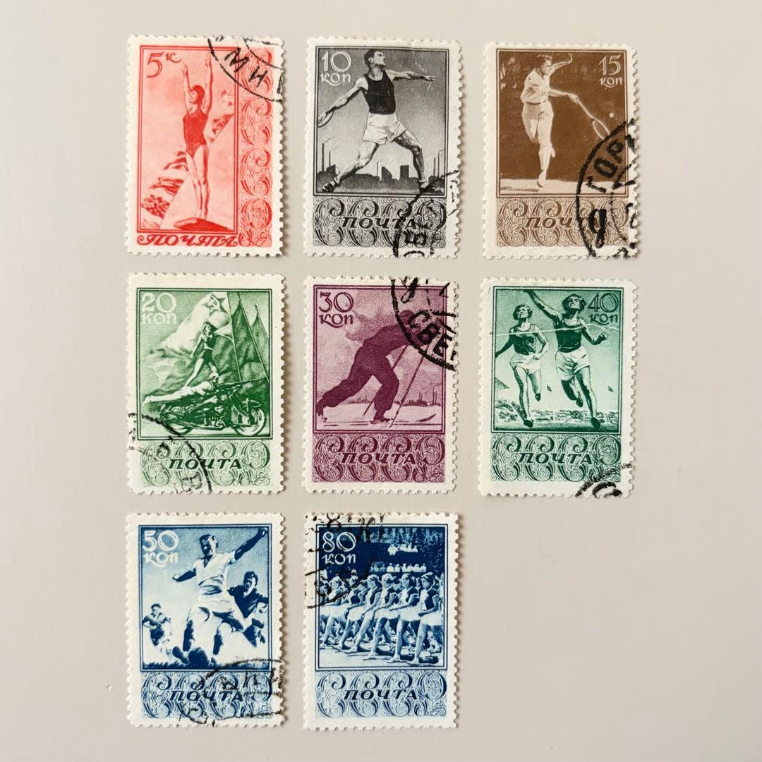 外国切手8枚（旧ソ連：スポーツ） - メルカリ