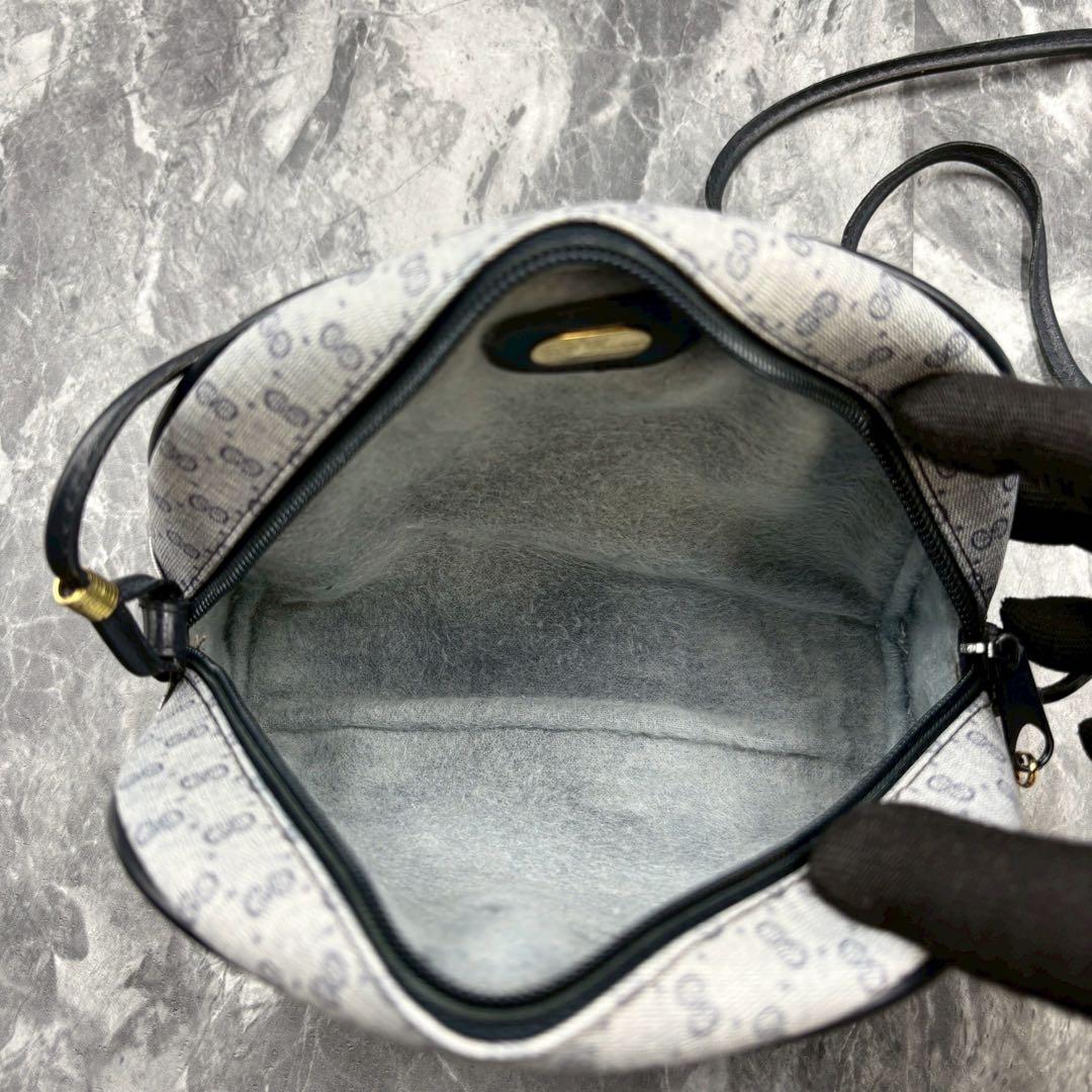 ✨美品✨GUCCI GG ショルダーバッグ ネイビー ロゴ ゴールド金具