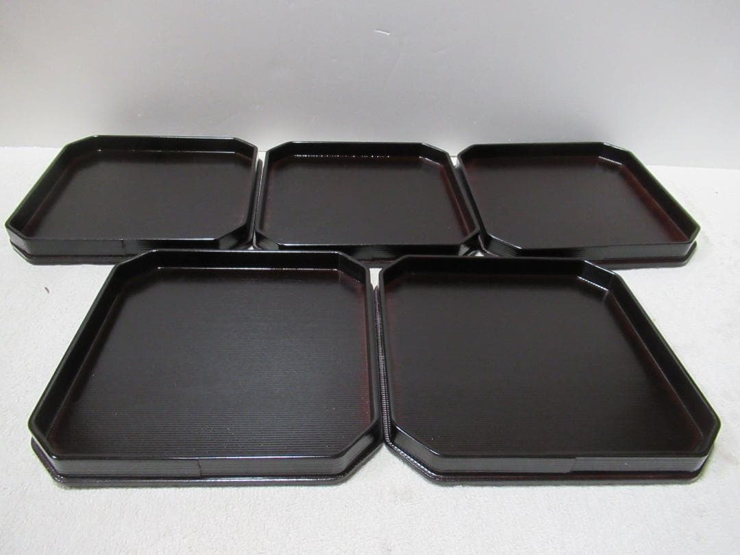 茶懐石道具　縁高重　被蓋X５個　平蓋X1　助田宗明共箱