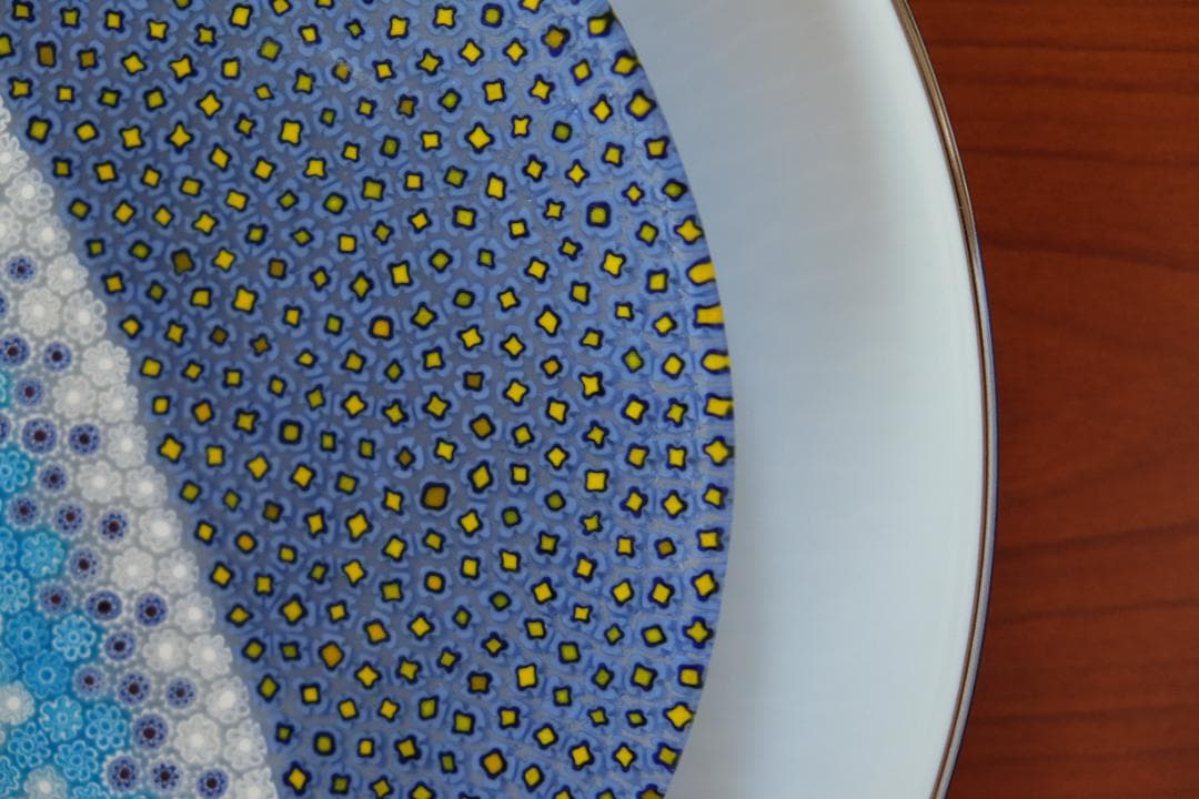 ヴェネチアングラス ミルフィオリ 皿 江波冨士子 飯塚亜裕子 松浦