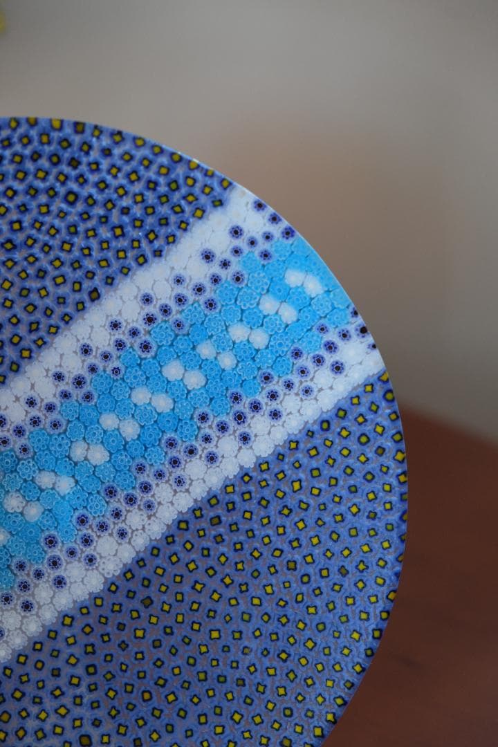 ヴェネチアングラス ミルフィオリ 皿 江波冨士子 飯塚亜裕子 松浦