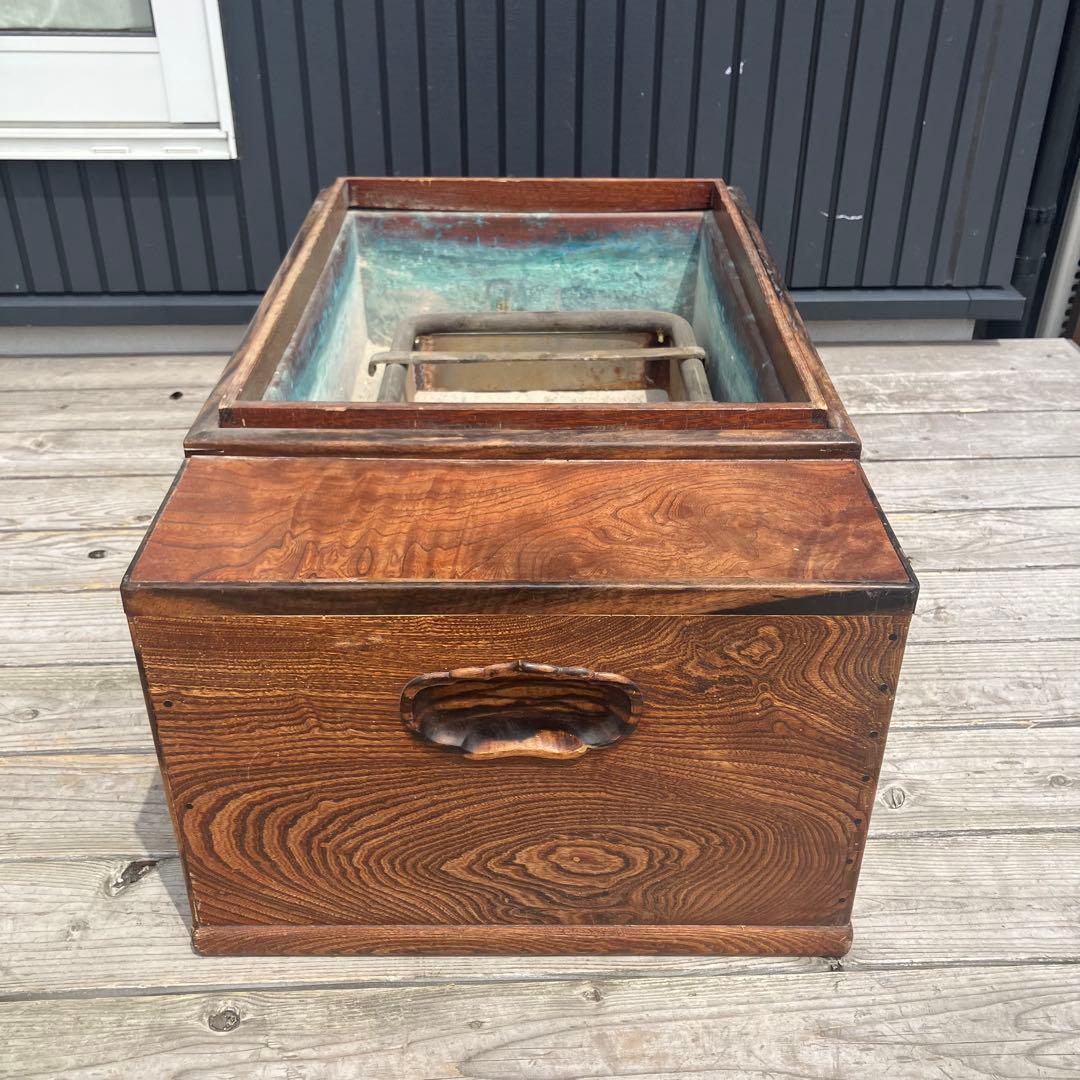 昭和レトロ 木製 3杯 引き出し収納付き 長火鉢 囲炉裏 古民家 古民具