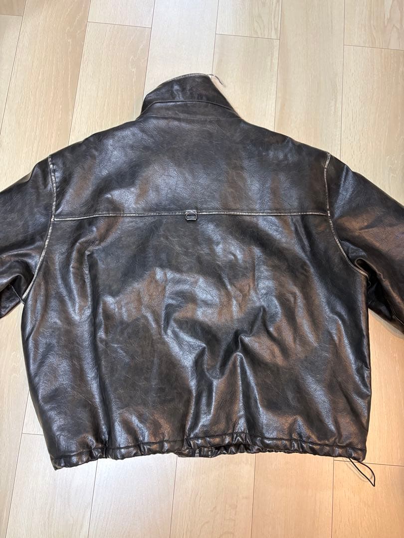 L2084リバーシブルPUレザージャケットS（black）地底人 - メルカリ