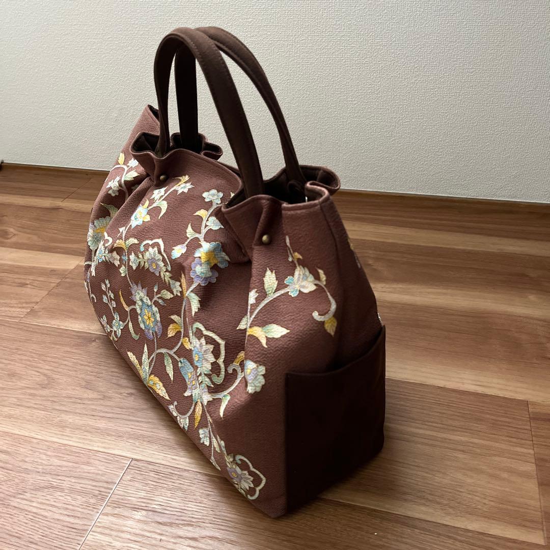【新品】OKAJIMA 刺繍入り和装用バッグ 中型