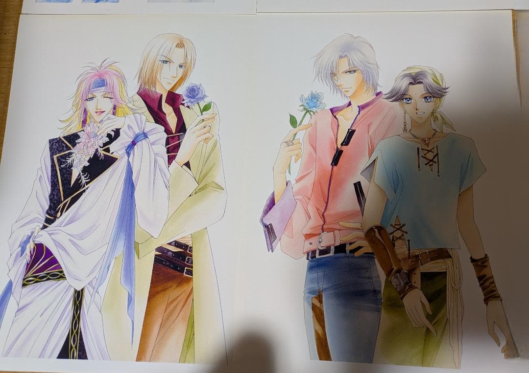 橘皆無アンジェリークイラスト直筆(PCで描かれています)7枚コピー厚紙用紙7枚