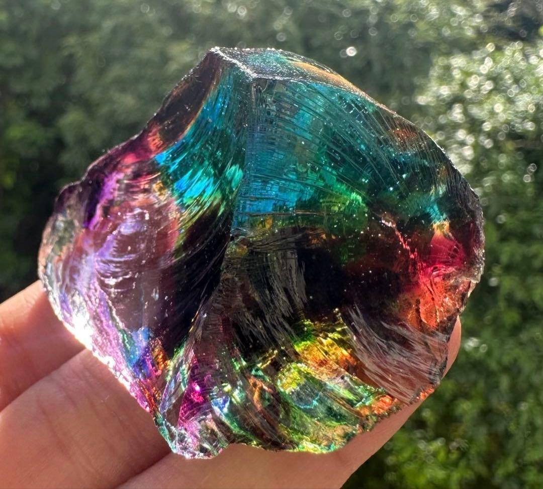 1点物レインボーアンダラクリスタル西ジャワ島マルチカラー高次元